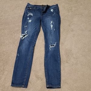 Express Distressed Blue Jeans